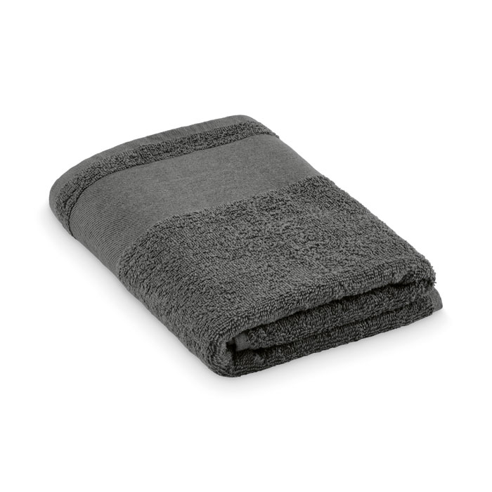 Serviette coton 380 g/m² 50 × 100 cm personnalisée Island 50 gris pierre